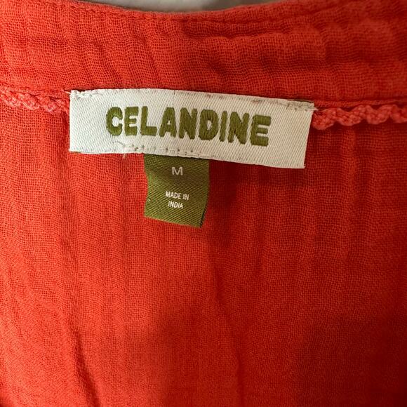 Anthropologie The Kallie Flowy Maxi Dress Orange - Picture 6 of 7